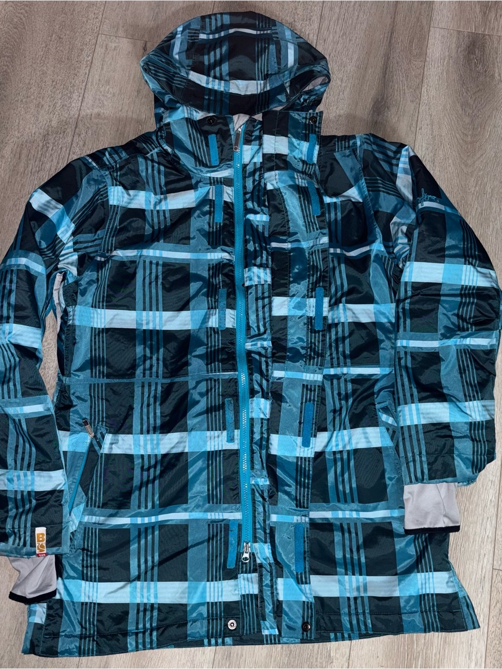 Bonfire Snowboarding Jacket Women’s XL Teal Blue Winter Coat Long Fit